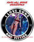 Guns & Titties #19  Harley Quinn Hot Girl, nude HOT GUNS full color 3M decal  2A