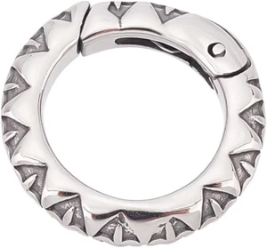 UNICRAFTALE 1Pc Stainless Steel Spring Ring Clasps Antique Silver O Rings round - Picture 1 of 12