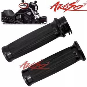 1" Inch Motorcycle Handle Bar Hand Grips For Harley Honda Yamaha Kawasaki Suzuki - Picture 1 of 6