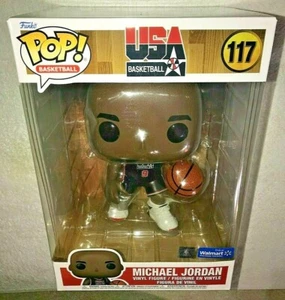 Funko POP MICHAEL JORDAN 10" USA BASKETBALL #117 WALMART EXCLUSIVE **NEW** - Picture 1 of 12