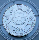 Italien: 200 Lire 1989: Fussball-Weltmeiserschaft Italien 1990, Silber, St, S14