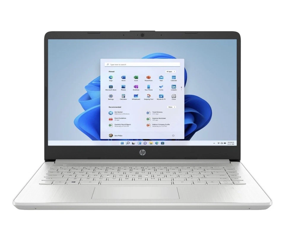 HP 14-fq0033dx 14" (128GB SSD, AMD Ryzen 3 3250U, 2.60GHz, 8GB RAM) Laptop - Natural Silver (6A2P1UA#ABA)