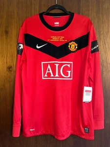 BNWT Long Sleeve 2010 Carling Cup Final Manchester United #3 Evra L - Picture 1 of 6