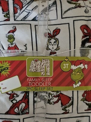 Grinch Christmas Pajama family Matching Set Grinch Max Sally 3T Unisex NWT - Image 1 of 4
