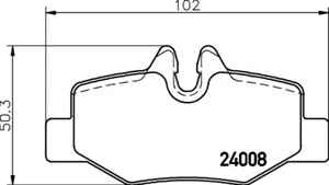 8DB 355 010-661 HELLA PAGID Brake Pad Set, disc brake for MERCEDES-BENZ,MERCEDES - Picture 1 of 4