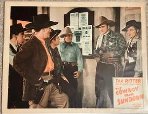 Vintage ORIGINAL 1940 ”THE COWBOY FROM SUNDOWN” Western Movie LOBBY CARD Ritter - Picture 1 of 1