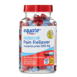 Equate Extra Strength Acetaminophen Pain Reliever Gelcaps, 500 mg, 225 Count - Picture 1 of 5