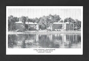 AK: LAKE MORTON APARTMENTS - LAKELAND, FLORIDA - unbenutzt, um 1950 - Bild 1 von 2