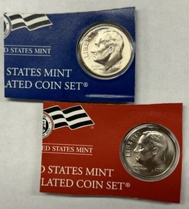 Monedas de diez centavos P&D Roosevelt 2007 como nuevas en plástico como nuevas con envío gratuito - Imagen 1 de 2