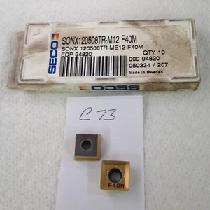 2 NEW SECO SONX 120508TR-ME12. CARBIDE INSERTS. GRADE: F40M {C73} - Picture 1 of 1
