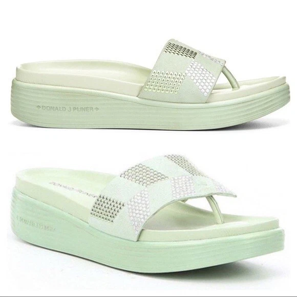 Sandalia Fifi Donald J Pliner para mujer, gamuza espuma de mar, talla 7 nueva K10 Foto 1 de 1