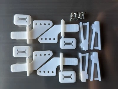 4 pcs medium lock on nylon Control Horns and clevis rc airplane servo parts - Image 1 of 4