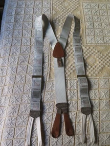 TRAFALGAR Banking Theme Commodities Bonds Currency Stocks Silk SUSPENDERS Braces - Picture 1 of 8