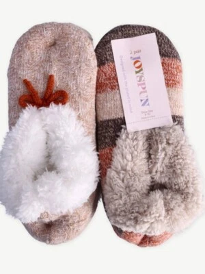 Joyspun 拖鞋袜女式鞋 4-10 码柔软模糊 2 双拖鞋 — 第 1/4 张图片