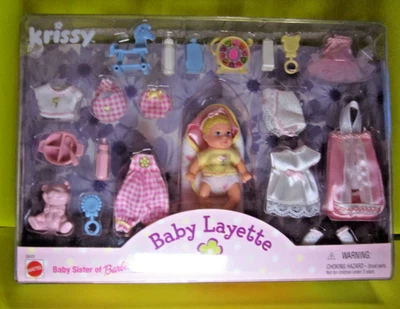 Vintage 1999 Mattel Krissy Baby Layette Barbie Baby Sister 26572 NOVO Raro Novo Na Caixa - Imagem 1 de 4