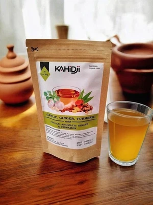 KAHIDJI GARLIC, GINGER, TURMERIC with PANDAN, AROMATIC GINGER & CINNAMON - 30 teabags