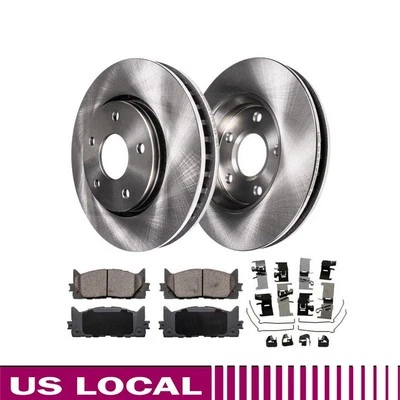 Rotores de freno delanteros ranurados + pastillas de freno de cerámica para Lexus ES300H ES350 Camry Foto 1 de 4