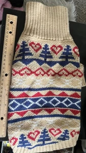 Puppy Dog Apparel Clothing Knit Ugly Holiday Christmas Sweater Size S Turtleneck - Picture 1 of 3