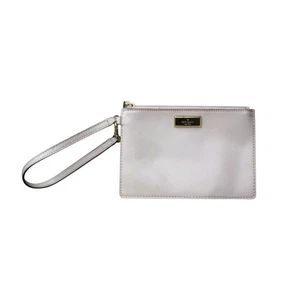 Kate Spade New York Small Leather Clutch Wristlet Solid Cream - Picture 1 of 7