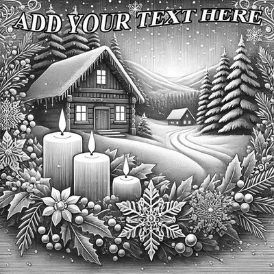 Christmas Laser Engraved Snowy Village Wood Plaque 10x10 Personalized Gift - Image 1 of 4