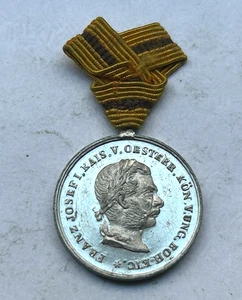 CZECH AUSTRIA-HUNGARY - VETERANU V MELNIKU ALUMINUM MEDAL 1874 - Picture 1 of 2