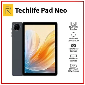 Tablet PC Realme Techlife Pad Neo LTE 8 GB+256 GB GRIS Global Android (Wi-Fi+4G) - Imagen 1 de 13