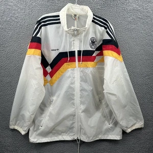 Vintage Deutschland Nationalmannschaft Jacke Herren XL weiß Adidas Windbreaker Fußball 90er - Bild 1 von 18