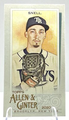 2020 Topps A&G No Number (299) mini A&G Back Blake Snell Pitcher Tampa Bay Rays - Image 1 of 2