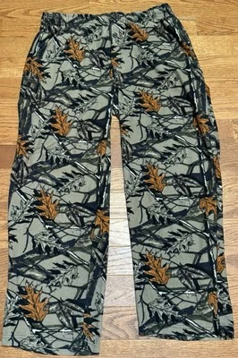 复古 Fruit of the Loom 迷彩睡衣裤男式 XL 睡衣羊毛运动衫 — 第 1/4 张图片