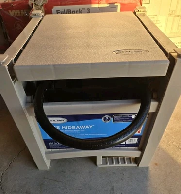 Suncast Hideaway Garden Hose Reel, Holds 100' Of 5/8 Standard Vinyl Hose, Tan - Image 1 of 2