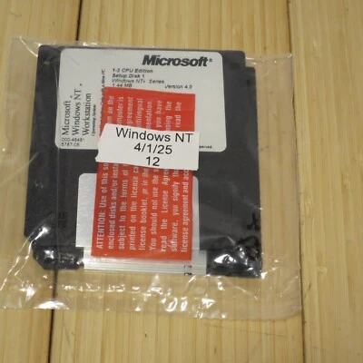 Microsoft Windows NT 4.0 Workstation 1-2 CPU 3.5 in. Floppy Setup Disk Set - 12 - Image 1 of 3