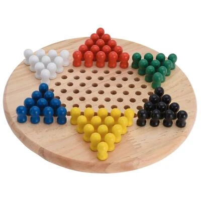 Strategic Educational Game Chinese Checkers Classic Wooden Toddler Board Game - Image 1 of 4