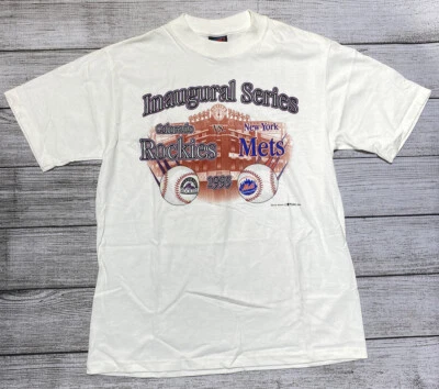 Colorado Rockies NY Mets Vintage Nwot Inaugural Season T Shirt Size Medium Soffe - Image 1 of 4