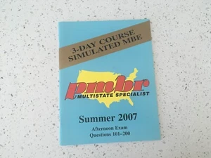 PMBR Multistate 3 Tage Kurs simuliert MBE Nachmittagsprüfung 101-200, Sommer 2007 - Bild 1 von 3