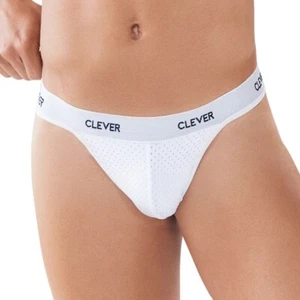 Clever Moda Thong Latin Lust Men's Underwear, White - Picture 1 of 3