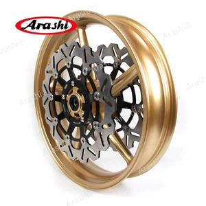 For Triumph Street Triple 675 2007-2012 Front Wheel Rim & BLACK Brake Disc Rotor - Picture 1 of 7