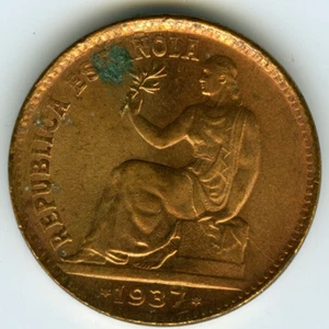 ☆ SPANIEN BÜRGERKRIEG • 1937 REPUBLIKANER 50 CTS KM# 754☆ GUERRA CIVIL ESPAÑOLA ☆D0037 - Bild 1 von 2