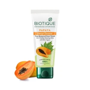 Biotique Papaya Deep Cleanse Tan Removal Face Wash Choose Size - Picture 1 of 3