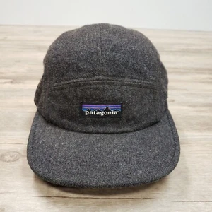 Patagonia Hat Cap Gray Recycled Wool 5 Panel Strap Back Outdoor Adjustable 22320 - Picture 1 of 10