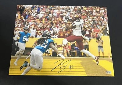 Jahan Dotson Signed 16x20 Photo Washington Commanders Beckett - Image 1 of 4