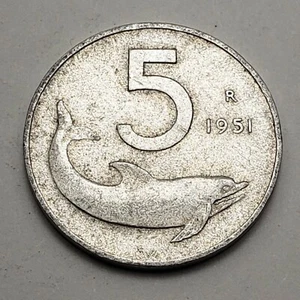 1951 Italy 5 Lire, KM# 92 - Picture 1 of 2