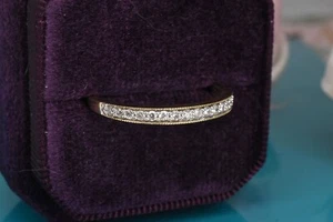 Micro Pave Diamant Verlobungsring 10 Karat Gelbgold Ring CCR814 - Bild 1 von 7