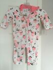 Just One You By Carter's Girl's White/Pink Floral Fleece One Piece 18 Months