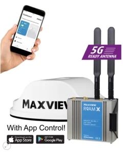 Autocaravana Maxview Roam X caravana WiFi 3G 4G 5G lista con control de aplicación blanca - Imagen 1 de 5