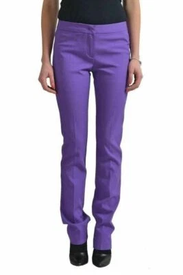Just Cavalli Women's Wool Purple Stretch Casual Pants US 4 IT 40 - Image 1 of 4
