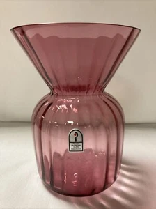 Jarrón bolsa saco vintage peregrino de vidrio arándano 8 pulgadas  - Imagen 1 de 5