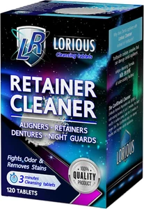 Retainer Cleaner and Other Dental Appliances Cleaner Tablets (120 Tablets) for 4 - Picture 1 of 9