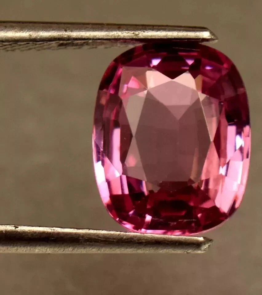 Sparkling Cushion Cut Pink Tourmaline 6Ct Loose Gemstone From Brazil Certified - Image 1 of 4