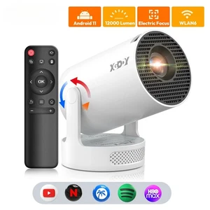 Projector Built-in 5W Speaker 1280*720P Android 11 12000 Lumens Wifi6 Portable - Picture 1 of 22