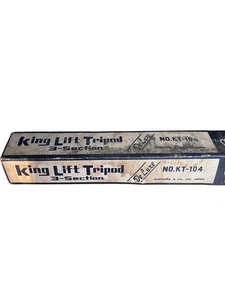 NEU Vintage japanisches King Lift Aluminium Stativ mit Schwenk Neige Kopf schwarz - Bild 1 von 9